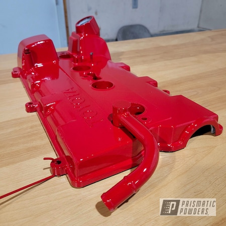 Powder Coating: Valve Covers,Engine Parts,Astatic Red PSS-1738,Toyota MR2 Valve Cover,Automotive,GLOSS BLACK USS-2603