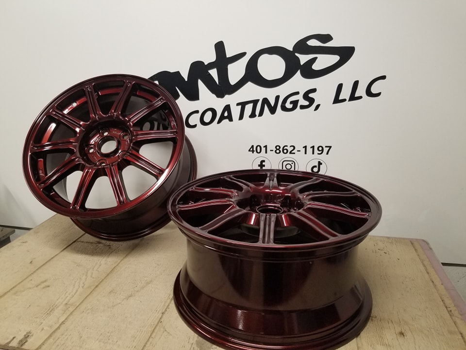 Wheels coated in Dragon's Blood | Prismatic Powders