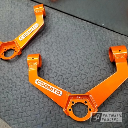 Powder Coating: Clear Vision PPS-2974,Cognito Motorsports Lift Kit,Automotive,Duramax,Control Arms,Illusion Tangerine Twist PMS-6964