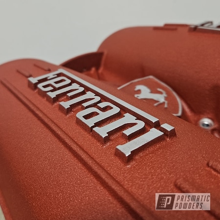 Powder Coating: Valve Covers,Desert Crimson Red PWB-6699,Automotive,Ferrari,Intake Manifold