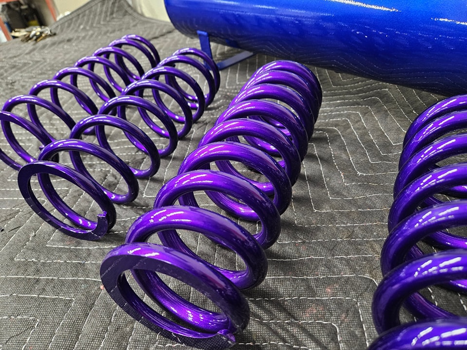 Jumbo Tank Spring Air Tank & Springs coated with a Illusion Purple, Clear Vision and ...