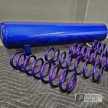 Air Tank & Springs Powder Coated In Psb-4629, Pps-2974 And Pms-6925