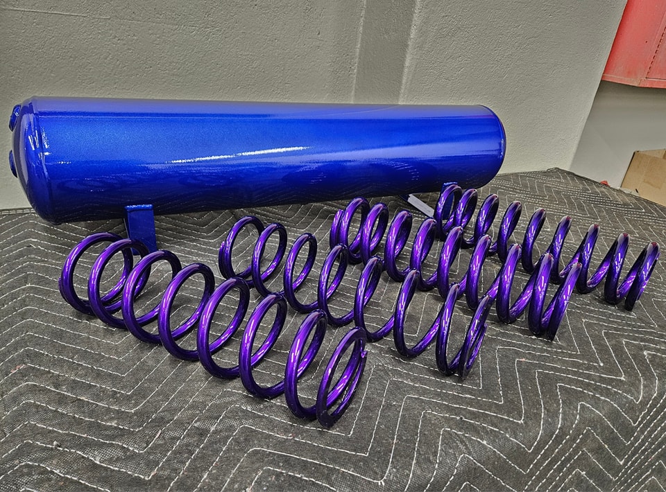 Jumbo Tank Spring Air Tank & Springs coated with a Illusion Purple, Clear Vision and ...