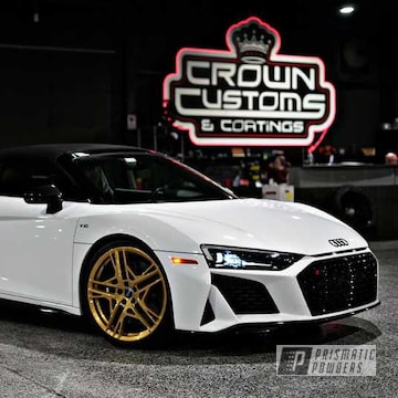 Audi Wheels Powder Coated In Clear Vision And Emperor's Gold
