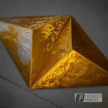Brassy Gold Triangle Sculpture