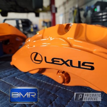 Lexus Isf Custom Calipers Powder Coated In Pps-2974 And Pss-0879