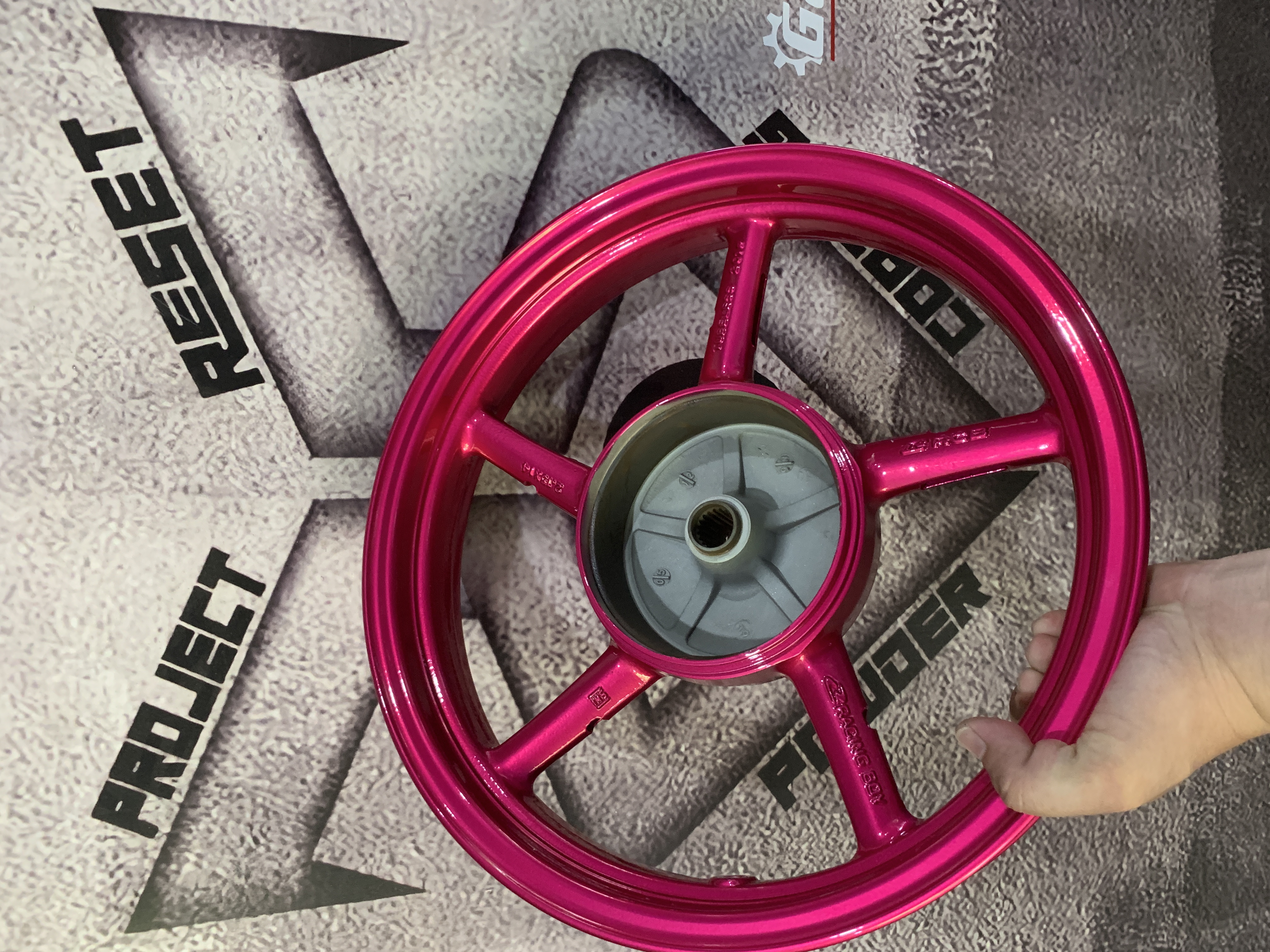 Pink Rims Strait View Rb5 rims in iLLusion pink | Prismatic Powders