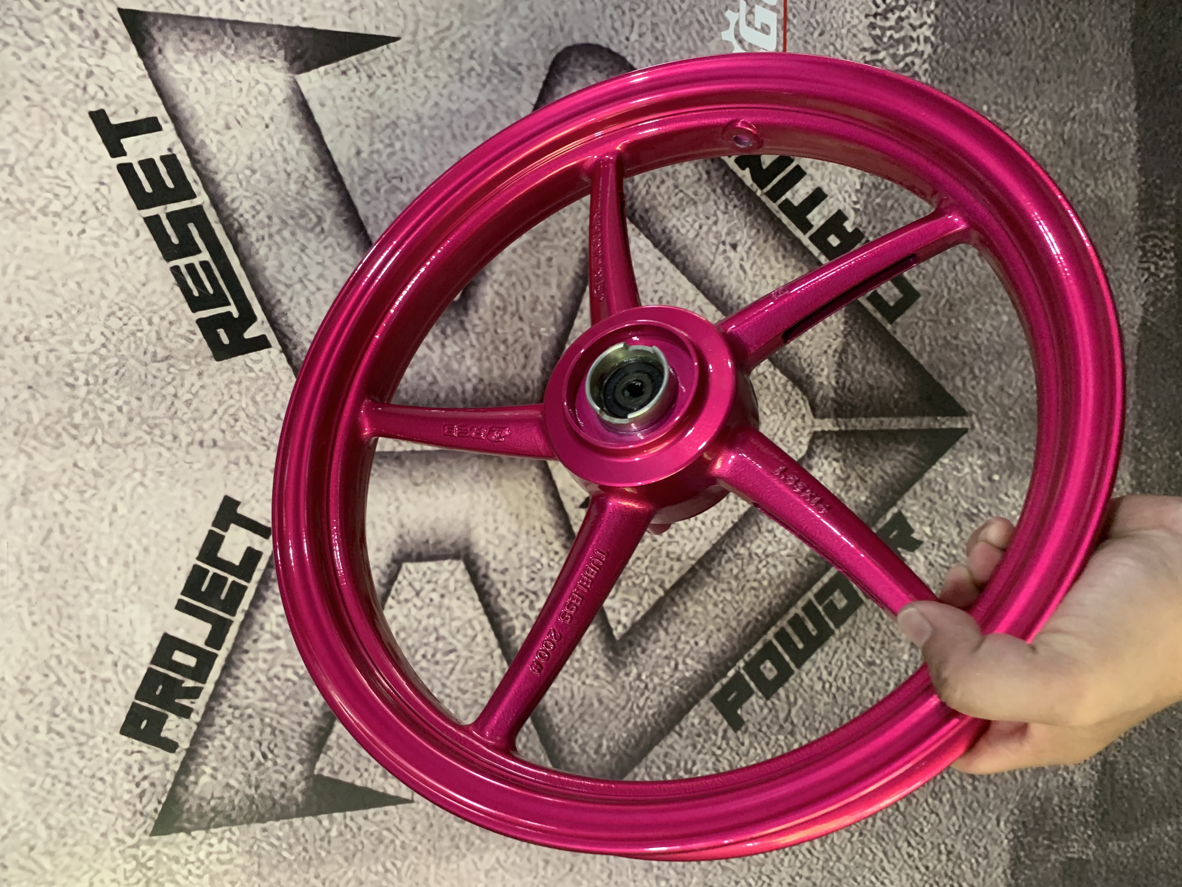 Pink Rims Strait View Rb5 rims in iLLusion pink | Prismatic Powders