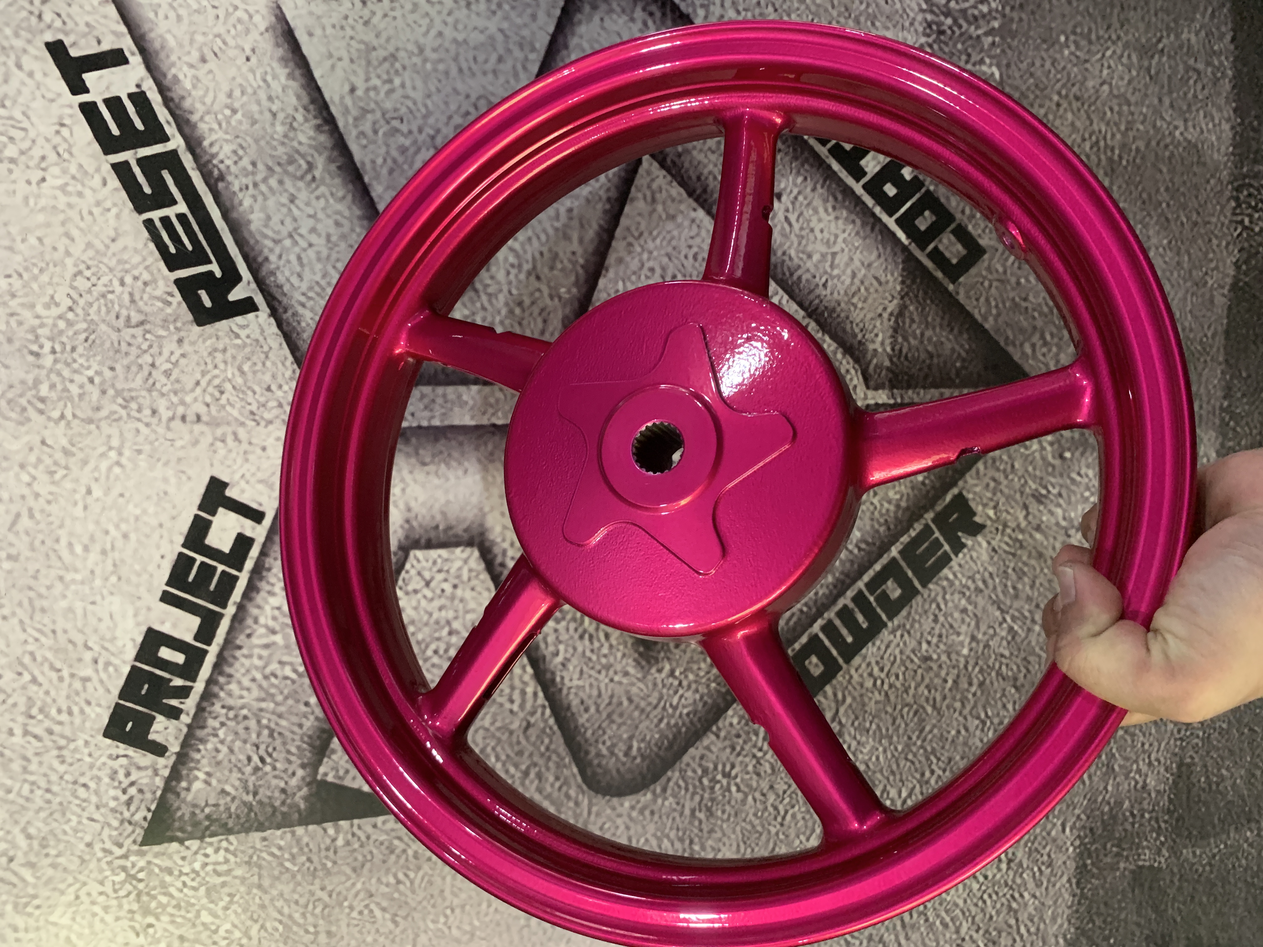 Pink Rims Strait View Rb5 rims in iLLusion pink | Prismatic Powders